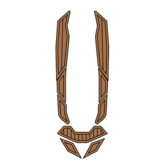 2014-2024 Sea Doo SPARK 1 & 2 UP Customize Jet Ski Mats Non-Slip Motorboat Traction Mat Hzchione Brown Black-Vertical line