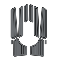 1999-2004 Yamaha XL 1200 Ltd XLT 1200 EVA Foam Boat Flooring Jet Ski Traction Mats Hzchione Gray Black