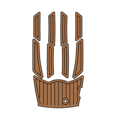 2005-2009 Yamaha VX EVA Foam Boat Flooring Jet Ski Traction Mats Hzchione Brown Black