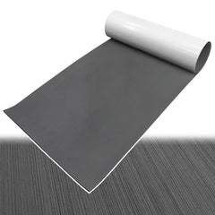 Hzchione Brushed Boat Flooring EVA Decking Traction Pad For Yacht RV Golf Cart Pool US Overseas Warehouse Shipment Hzchione 94.5" x 45.3"-11C Gray + Black