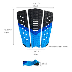 Surf Pad EVA Surfboard SUP Pads Black Foot Traction Surf Pads 3M Wholesale Surfboard Foot Tail Pads Hzchione
