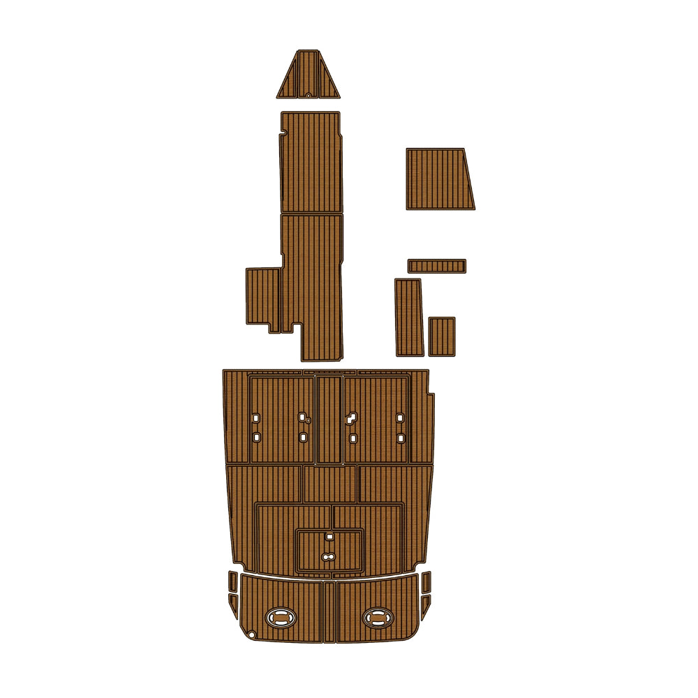 1978 Trojan 32 Swim Platform Cockpit Traction Mats Eva Foam Boat Flooring Marine Decking Hzchione Brown Black