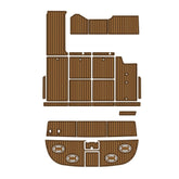 1990-1991 Sea Ray Sundancer 350 Swim Platform Cockpit Pad Eva Foam Boat Flooring Boat Decking Hzchione Brown Black