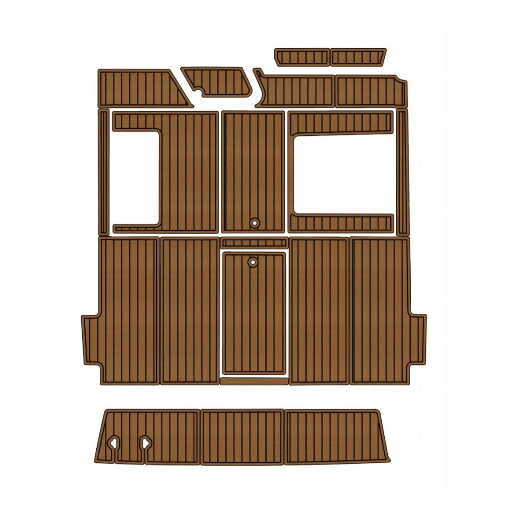 1990 Sea Ray 31 Express Cruiser Cockpit Pad Eva Foam Boat Flooring Boat Decking Hzchione Brown Black