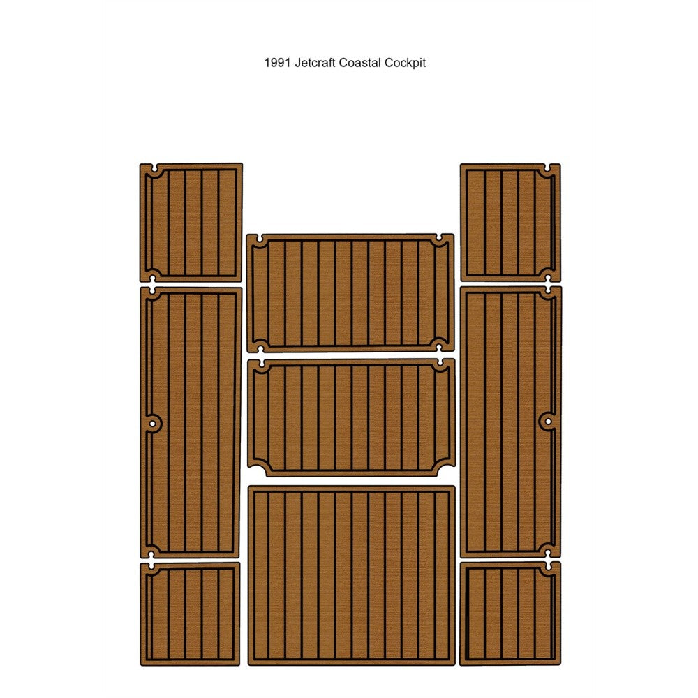 1991 Jetcraft Coastal Cockpit Eva Foam Boat Flooring Boat Decking Hzchione Brown Black