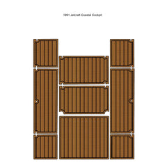 1991 Jetcraft Coastal Cockpit Eva Foam Boat Flooring Boat Decking Hzchione Brown Black