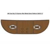 1991 Sea Ray 31 Express After Market Swim Platform Pad Eva Foam Boat Flooring Boat Decking Hzchione Brown Black
