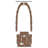 1992 Rodman 1100 Swim Platform Cockpit Eva Foam Boat Flooring Boat Decking Hzchione Brown Black