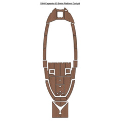 1994 Capeador 53 Swim Platform Cockpit Eva Foam Boat Flooring Boat Decking Hzchione Brown Black