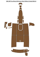 1995-1997 Four Winns 240 Cockpit Pad Traction Mats Eva Foam Boat Flooring Marine Decking Hzchione