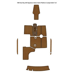 1995 Sea Ray 200 Signature Select Swim Platform Cockpit Eva Foam Boat Flooring Boat Decking Hzchione Brown Black