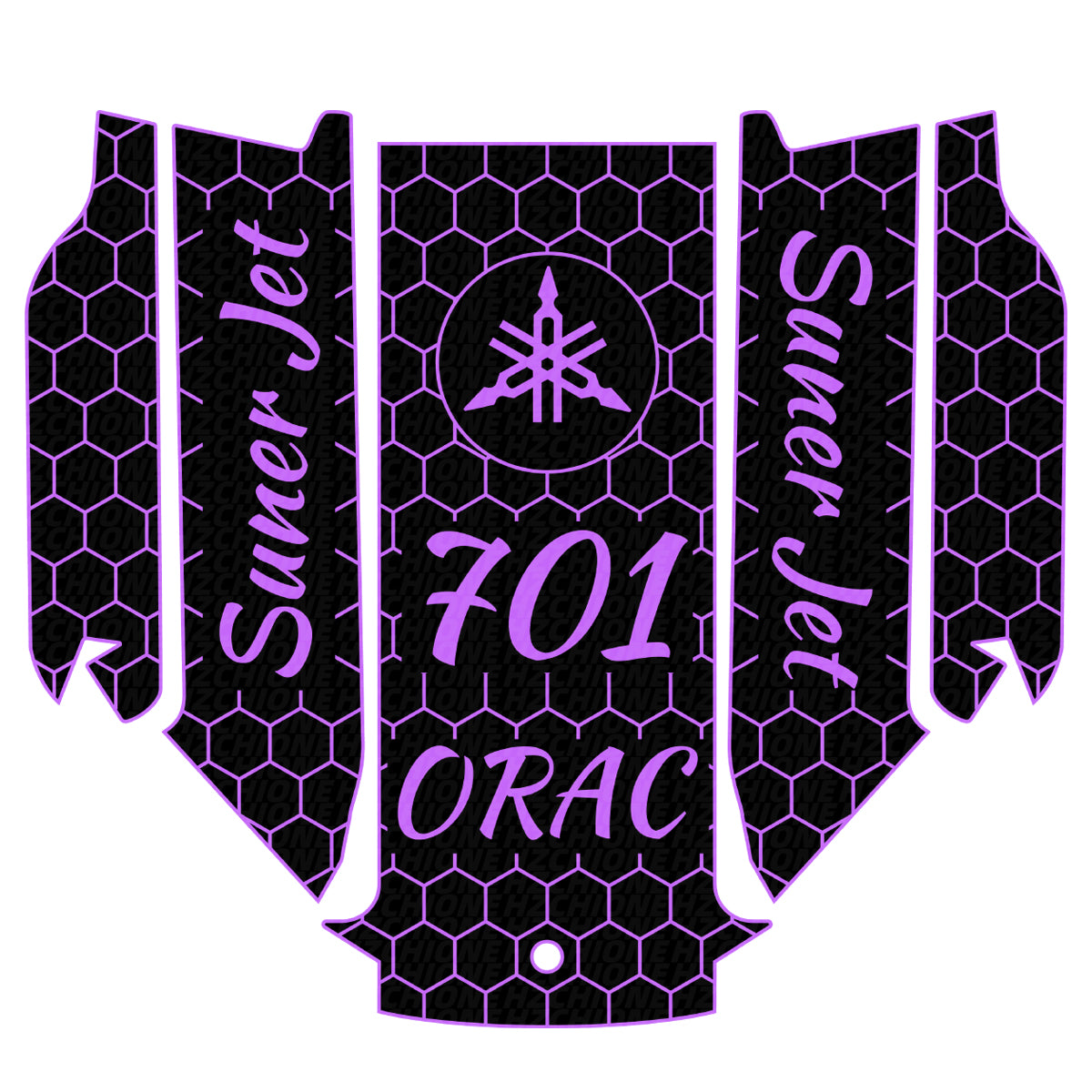 1996-2020 YAMAHA SUPER JET 650/700 EVA Foam Boat Flooring Jet Ski Traction Mats Hzchione Black Purple-Hexagon