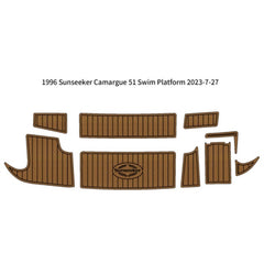 1996 Sunseeker Camargue 51 Swim Platform Eva Foam Boat Flooring Boat Decking Hzchione Brown Black