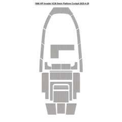 1996 VIP Invader V236 Swim Platform Cockpit Eva Foam Boat Flooring Boat Decking Hzchione Medium White