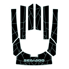 1997-2000 Sea Doo GTI Customize Jet Ski Mats Non-Slip Motorboat Traction Mat Hzchione Black Cyan-Fractal