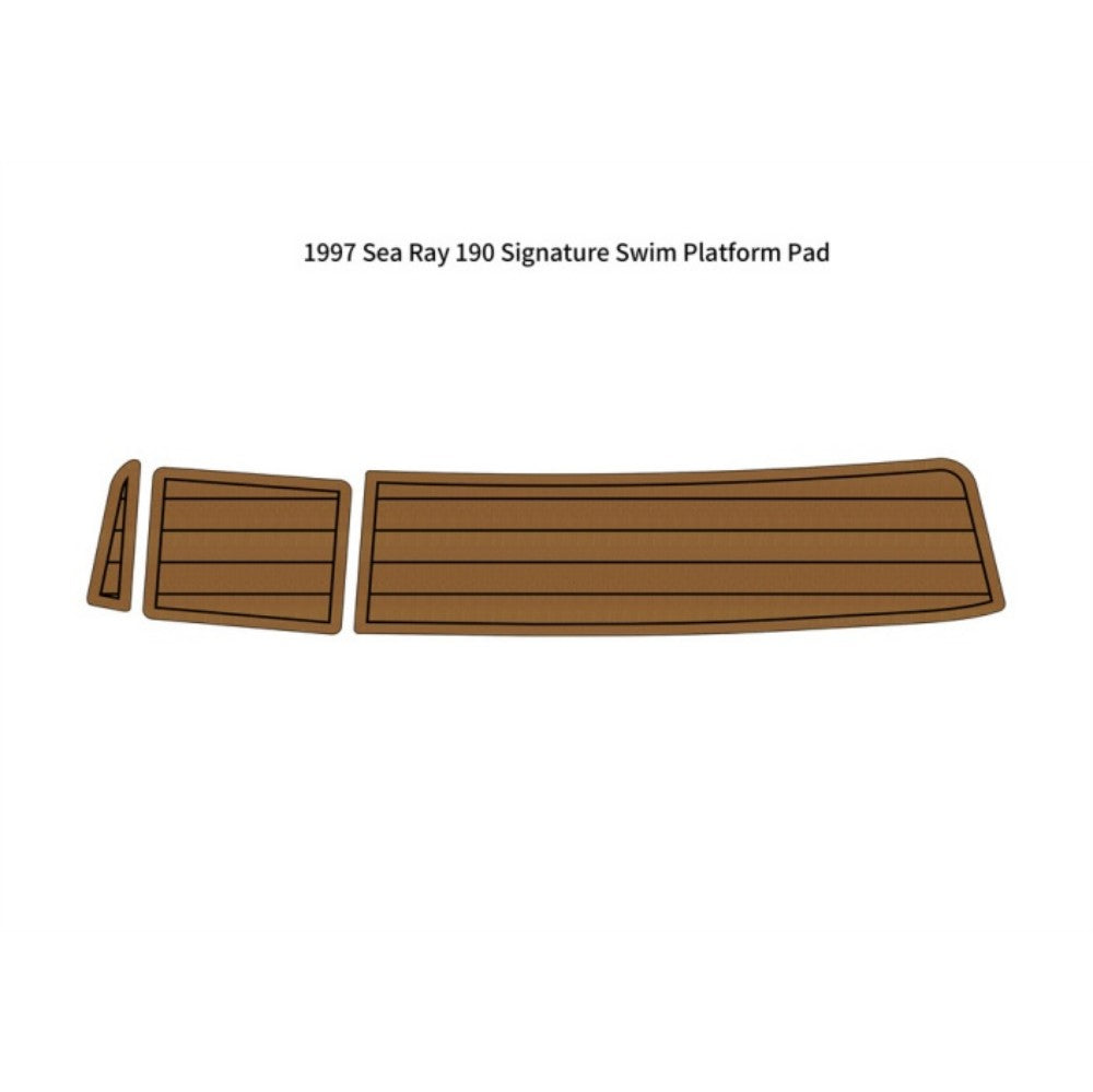 1997 Sea Ray 190 Signature Swim Platform Pad Traction Mats Eva Foam Boat Flooring Marine Decking Hzchione Light Brown Black