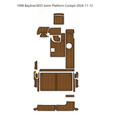 1998 Bayliner 2655 Swim Platform Traction Mats Eva Foam Boat Flooring Marine Decking Hzchione Light Brown Black