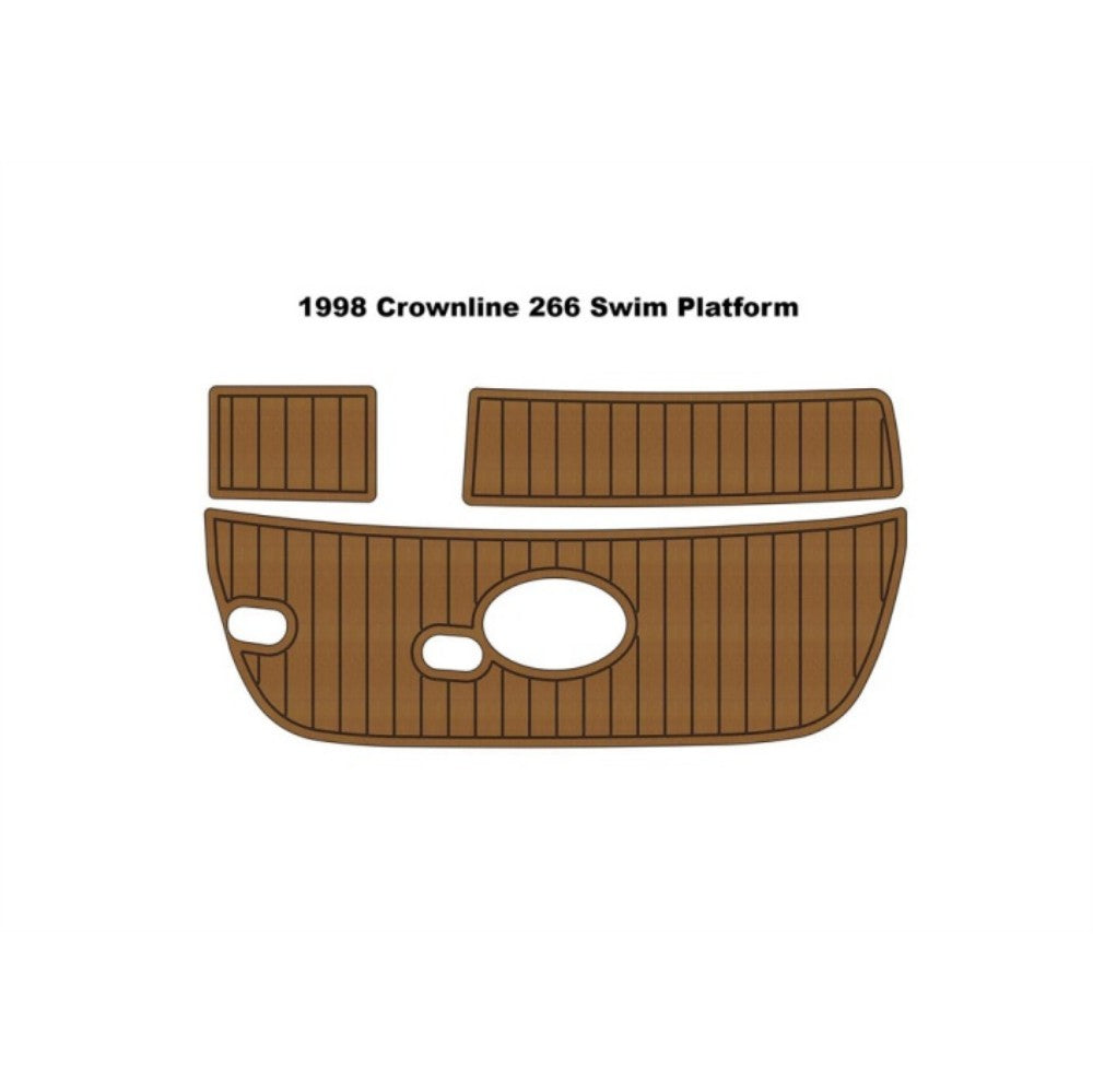 1998 Crownline 266 Swim Platform Traction Mats Eva Foam Boat Flooring Marine Decking Hzchione Light Brown Black