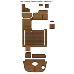 1998 Crownline 268 Swim Platform Cockpit Traction Mats Eva Foam Boat Flooring Marine Decking Hzchione Light Brown Black