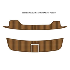 1998 Sea Ray Sundancer 450 DA Swim Platform Traction Mats Eva Foam Boat Flooring Marine Decking Hzchione Light Brown Black