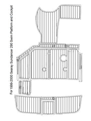 1999-2000 Sea Ray Sundancer 290 Eva Foam Boat Flooring Faux Teak Boat Deck Foam Boat Decking Marine Mat Cockpit Swim Platform Pads Hzchione