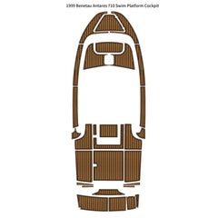 1999 Beneteau Antares 710 Swim Platform Cockpit Traction Mats Eva Foam Boat Flooring Marine Decking Hzchione Light Brown Black