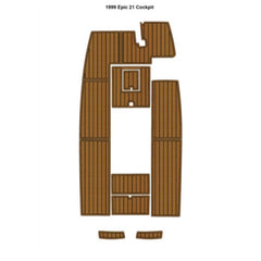 1999 Epic 21 Cockpit Boat EVA Teak Deck Faux Foam Floor Traction Mats Eva Foam Boat Flooring Marine Decking Hzchione Default Title