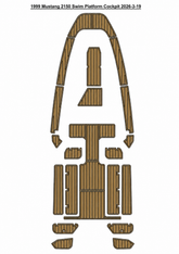 1999 Mustang 2150 Swim Platform Cockpit Traction Mats Eva Foam Boat Flooring Marine Decking Hzchione