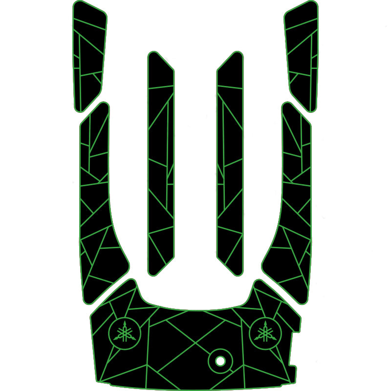 2012-2018 Yamaha Cruiser HO/SHO/SVHO EVA Foam Boat Flooring Jet Ski Traction Mats Hzchione Black Green-Irregular line