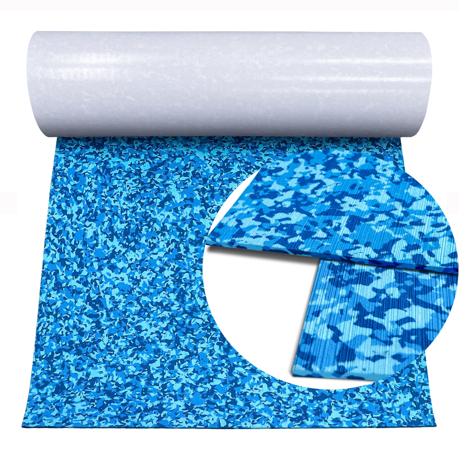 Hzchione Boat Flooring Brushed Camouflage EVA Foam Marine Carpet Self-Adhesive Anti Slip Mats Roll Sheet For Boat Yacht RV Golf Cart Pool Cooler Top No Texture Hzchione