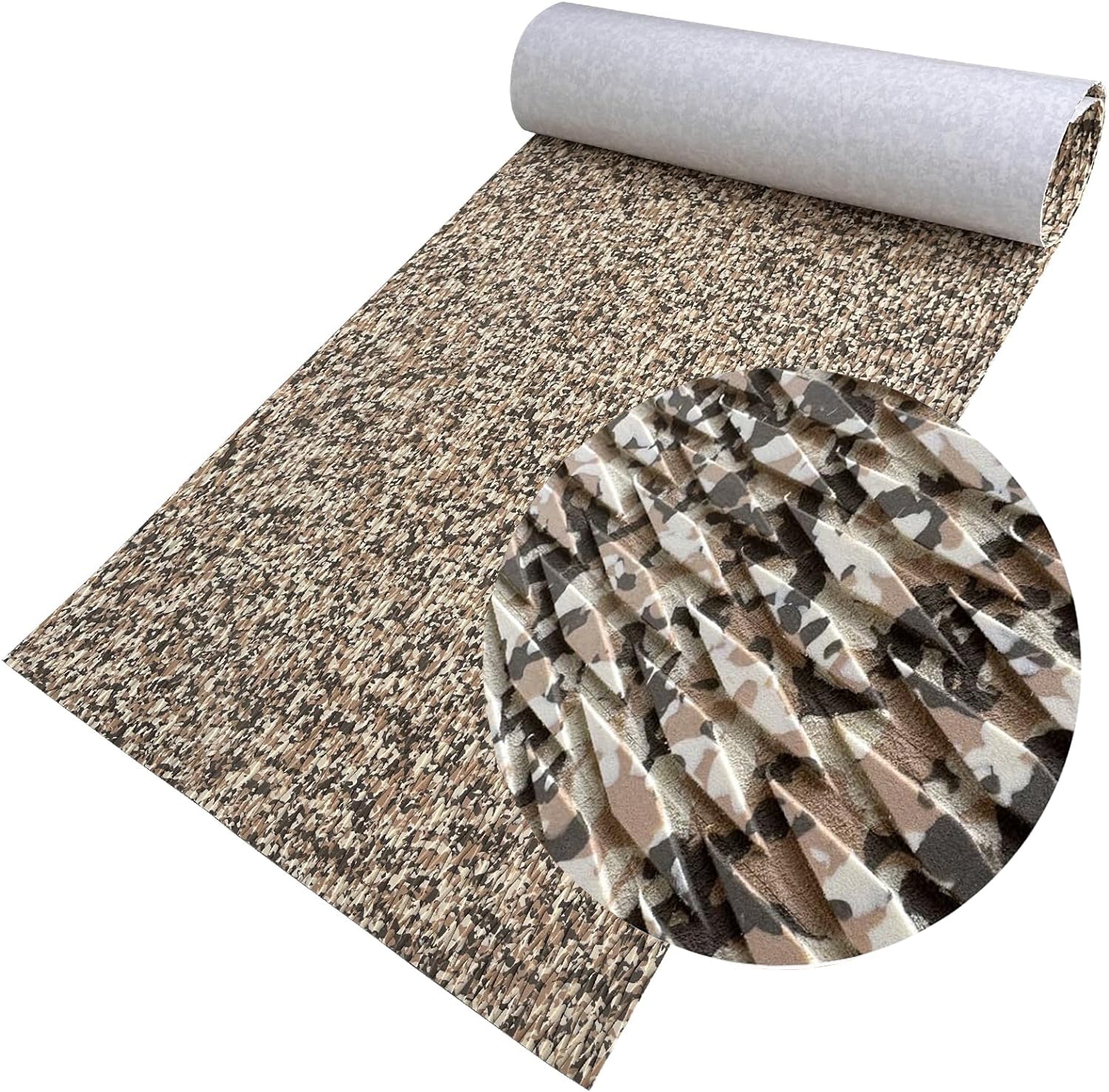 Hzchione 1x6 Small Diamond Camo Boat Flooring Texture EVA Foam Deck Marine Carpet for Fishing Boat Kayak Cooler RV Flooring Surfboard Hzchione 47.3"*11.8" Desert Camo