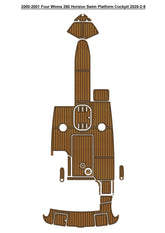 2000-2001 Four Winns 260 Horizon Swim platform Cockpit Boat EVA Pads Flooring Mat Hzchione Brown Black