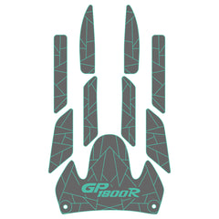 2000-2002 Yamaha GP 1200R GP 1300R EVA Foam Boat Flooring Jet Ski Traction Mats Hzchione Dark Gray Turquoise Blue-GP1800R