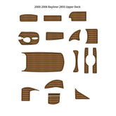2000-2006 Bayliner 2855 Upper Deck Pads Traction Mats Eva Foam Boat Flooring Marine Decking Hzchione Light Brown Black