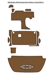 2000 Bayliner 2855 Extended Swim Platform Cockpit Traction Mats Eva Foam Boat Flooring Marine Decking Hzchione