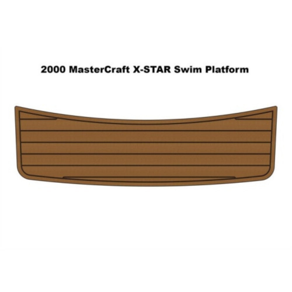 2000 MasterCraft X-STAR Swim Platform Pad Traction Mats Eva Foam Boat Flooring Marine Decking Hzchione Light Brown Black