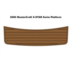 2000 MasterCraft X-STAR Swim Platform Pad Traction Mats Eva Foam Boat Flooring Marine Decking Hzchione Light Brown Black