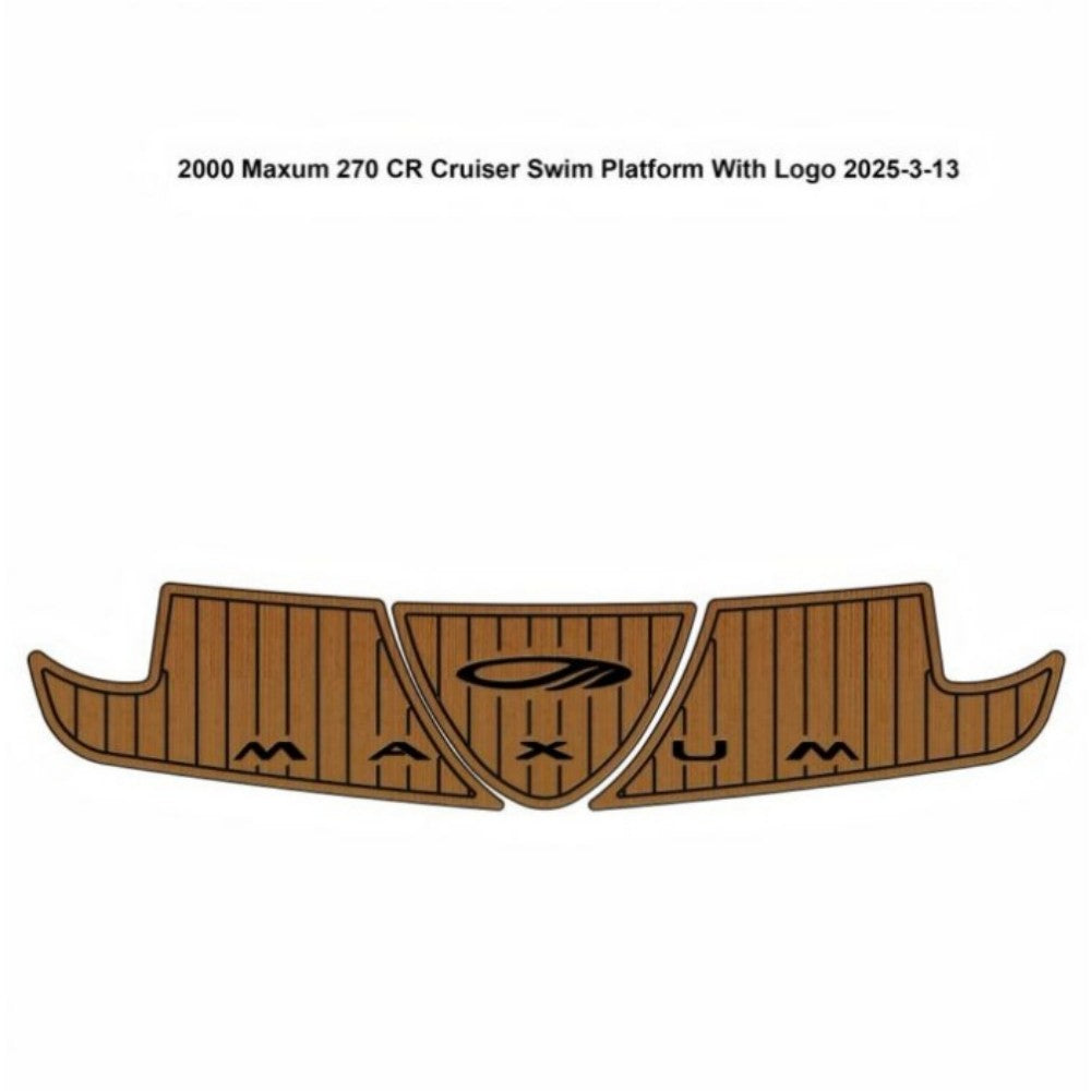 2000 Maxum 270 CR Cruiser Swim Platform Pad Traction Mats Eva Foam Boat Flooring Marine Decking Hzchione Light Brown Black
