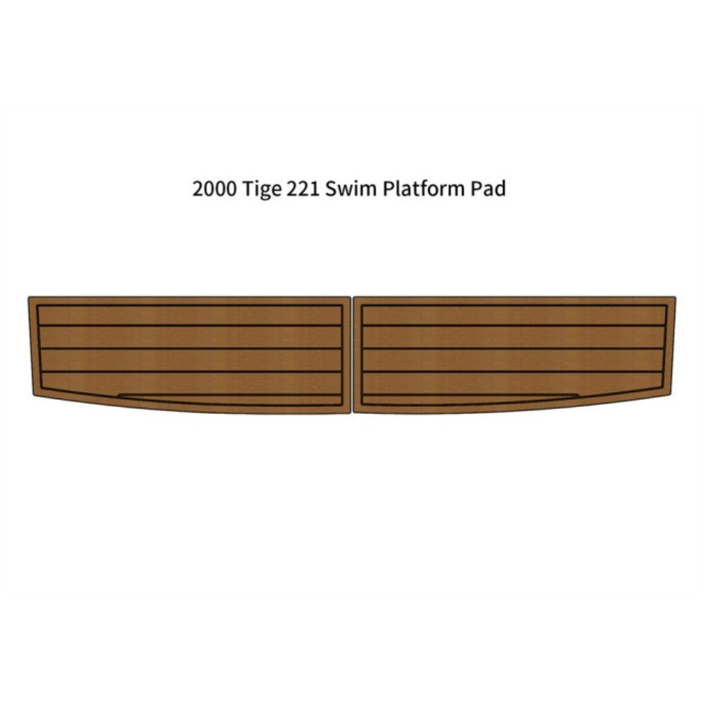 2000 Tige 221 Swim Platform Step Mat Traction Mats Eva Foam Boat Flooring Marine Decking Hzchione Light Brown Black