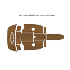2001 Chaparral 216 SSI Swim Platform Cockpit Traction Mats Eva Foam Boat Flooring Marine Decking Hzchione Light Brown Black