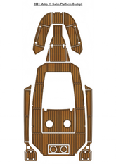 2001 Mako 19 Swim Platform Cockpit Traction Mats Eva Foam Boat Flooring Marine Decking Hzchione