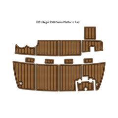 2001 Regal 2960 Swim Platform Step Pad Traction Mats Eva Foam Boat Flooring Marine Decking Hzchione Light Brown Black