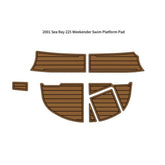 2001 Sea Ray 225 Weekender Swim Platform Pad Traction Mats Eva Foam Boat Flooring Marine Decking Hzchione Light Brown Black