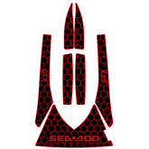 2002-2003 Sea Doo GTX DI Customize Jet Ski Mats Non-Slip Motorboat Traction Mat Hzchione Black Red-Hexagon