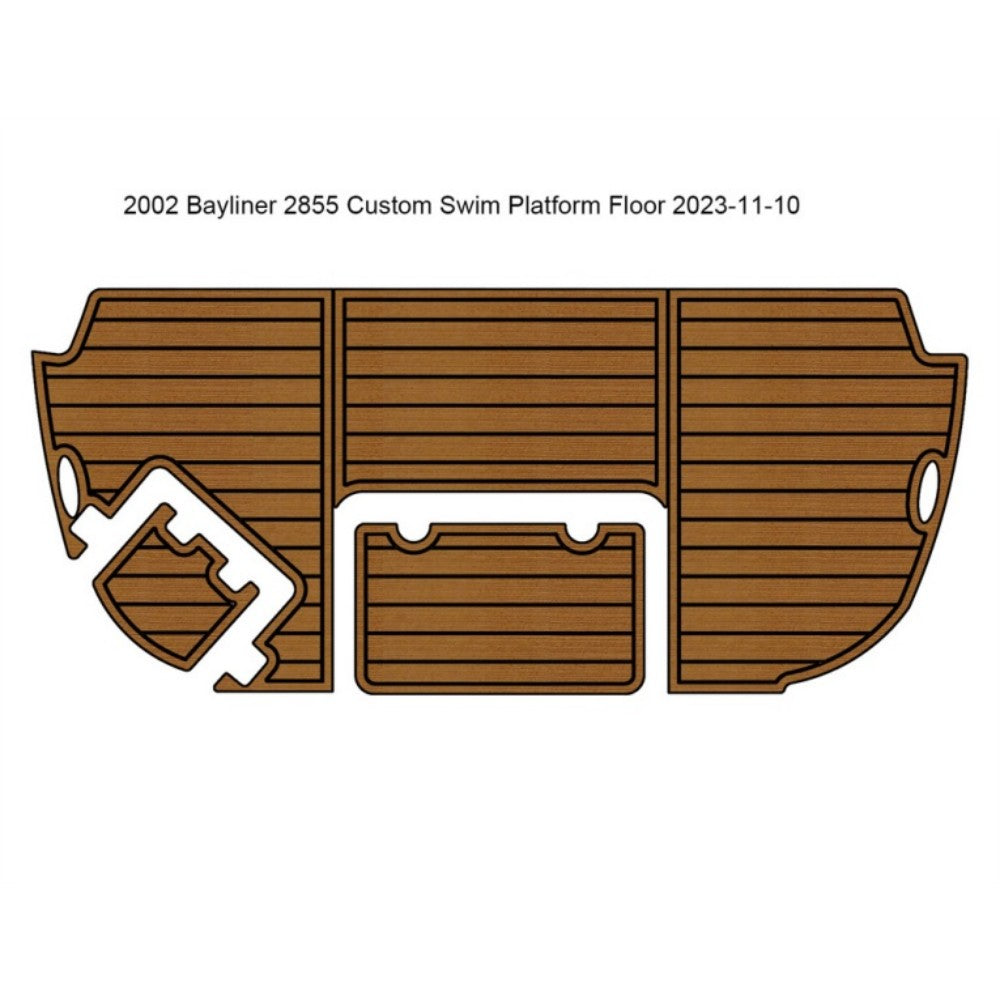 2002 Bayliner 2855 Custom Swim Platform Traction Mats Eva Foam Boat Flooring Marine Decking Hzchione Light Brown Black