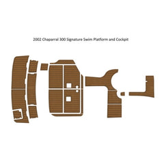 2002 Chaparral 300 Signature Swim Platform Cockpit Traction Mats Eva Foam Boat Flooring Marine Decking Hzchione Light Brown Black