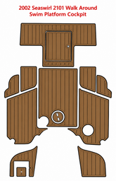 2002 Seaswirl 2101 Walk Around Swim Platform Cockpit Traction Mats Eva Foam Boat Flooring Marine Decking Hzchione