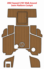 2002 Seaswirl 2101 Walk Around Swim Platform Cockpit Traction Mats Eva Foam Boat Flooring Marine Decking Hzchione