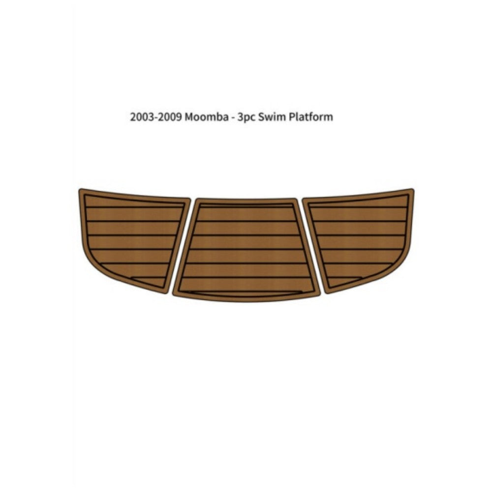 2003-2009 Moomba-3pc Swim Platform Step Pad Traction Mats Eva Foam Boat Flooring Marine Decking Hzchione Light Brown Black