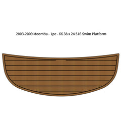 2003-2009 Moomba 1pc 66 3 8 x 24 5 16 Inch Swim Platform Traction Mats Eva Foam Boat Flooring Marine Decking Hzchione Light Brown Black